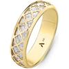 Amberta Allure Anello in Oro Diamantato per Donna: Anello Oro Donna 9 Carati Misura 17