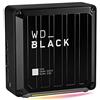 WD_BLACK D50 SSD Game Dock NVMe, 1 TB. 2 porte Thunderbolt 3, DisplayPort 1.4, 2 porte USB-C, 3 porte USB-A, ingresso/uscita audio e Gigabit Ethernet; luci RGB personalizzabili, velocità di lettura