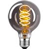 HUSTUNG Lampadine LED E27, Dimmerabile Lampadina LED 4W (Equivalente a 40W) G80 Edison Vintage Lampadina LED E27 Luce Calda 2400K -Grigio, Pacco da 1