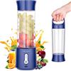 Canareen Frullatore Elettrico Frullatore Portatile - Blender da 500ml per frullati e succhi | Mini frullatore smoothie USB ricaricabile da 4000 mAh con 6 lame per palestra sportiva da viaggio (Blu)