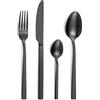 AMEFA Square Set 16 posate Acciaio Inox PVD Per 4 persone, Nero | Servizio di posate per 4 persone, acciaio inox 18/0, finitura PVD,lavaggio a mano