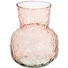 DRW Vaso da tavolo in vetro rosa 16x16x20 cm