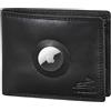 Fa.Volmer ® Portafoglio da uomo in pelle con protezione RFID, doppia cucitura extra stabile, 6 scomparti per carte di credito, formato orizzontale, Airtag in nappa nera, schlanke Brieftasche, Classico