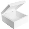 Creative Deco Piccola Scatola Bianca in Legno, 10 x 10 x 5 cm