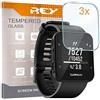 REY [Set di 3] Vetro Temperato per Garmin Forerunner 35 - Forerunner 30, Pellicola proteggi schermo di alta qualità