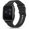 Tobfit Cinturino per Garmin Venu Sq Music, 20mm Cinturino in Silicone Sportivo per Garmin Venu Sq 2 Music/Venu Sq 2 /Venu Sq/Venu/Venu 2 Plus (1Nero)