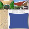 GLIN Tenda da Sole Tenda a Vela Impermeabile Rettangolo Quadrato Triangolare Tendalino 1x2.5m Tenda da Sole Telo Parasole Ombreggiante per Esterno Terrazzo Balcone Giardino Blu Reale