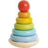 Le Toy Van Gioco Torre ad Anelli impilabili Montessori, Giocattolo educativo per Bambini dai 18 Mesi, Petilou, 6 Pezzi Arcobaleno da impilare, Gioco Ecologico, in Legno FSC, Petilou