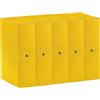 Esselte C30 EUROBOX Cartella Progetti per l'archiviazione, chiusura con bottone, 25 x 35 cm, Dorso 10 cm, Giallo, Confezione da 5 pz, 390330090
