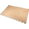 DRW Zampa di iuta con bordi frastagliati in naturale 100x60x1 cm