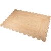DRW Zampa di iuta con bordi dentati in naturale 170x120x1 cm
