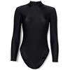 Roch Valley - Body da Donna a Maniche Lunghe, Collo Alto, Taglia L, Colore: Nero