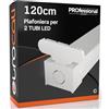 Eurocali 1 Plafoniera 120 cm per Tubi LED (Non Inclusi) da Interno in Allumino e Colore Bianco - Sostituzione Neon