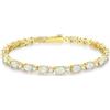 FANCIME Bracciale Tennis da Donna 14K Placcato Oro con Pietre Preziose, Bracciale Tennis in Argento Sterling 925 con Pietra di Nascita, Gioielli da Regalo per Donne e Ragazze, Lunghezza 19 cm, 19 cm