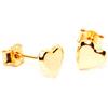 Arranview Jewellery - Orecchini a perno a forma di cuore da 5 mm, in oro giallo 9 carati