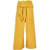 GURU SHOP Pantaloni da pescatore tailandese in cotone solido, pantaloni fasciatoio, pantaloni da yoga, taglia unica, uomo/donna, blu, taglia: taglia unica, senape, Taglia unica