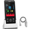 HealthTree Pulsossimetro da dito ricaricabile, pulsossimetro portatile, monitor della saturazione di ossigeno nel sangue da dito con SpO2 e frequenza del polso, misuratore di ossigeno portatile