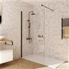 BAIKAL Onyx Nat Black Box doccia 120 x 195 cm in vetro temperato con 8 mm di spessore e trattamento anticalcare