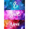 Pracht Creatives Hobby Set di Pittura con Diamanti, Quadro con Motivo I Love You e Accessori, Dimensioni Circa 35 x 25 cm, Set da dipingere con Pietre Glitterate per Bambini dai 5 Anni in su
