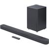 JBL BAR 2.1 Deep Bass MK2, Soundbar a 2.1 Canali per TV e Subwoofer Wireless, Altoparlante con Telecomando, JBL Surround, Bassi Profondi, Dolby Digital, Connessione HDMI ARC e Ottica, 300 Watt, Nero