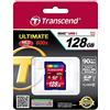 Transcend TS128GSDXC10U1 Scheda di Memoria SDXC da 128 GB, UHS-I 600x, Classe 10