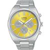 Lorus Orologio analogico al quarzo da uomo con bracciale in metallo, Argento/Giallo - RT367KX9