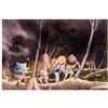 ArtPlaza Hokusai Katsushika Peasants Surprised By a Violent Storm Pannello Decorativo, Legno, Multicolore, 90x60 cm