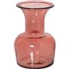 DRW Vaso in vetro riciclato in rosa 12 x 20 cm, bocca 9/5 cm