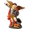 DRW Statuina San Michele in resina dipinta a mano da 8 cm