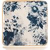 H&H 3241312 Piatto Quadrato Indigo, Stoneware, 21 cm