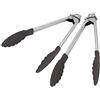 Fackelmann 2 mini pinze multiuso con punte in nylon e manico in acciaio, 18 cm, Soft Collection, (colore: nero e argento), quantità: 1 pezzo.