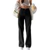 Agiyenna Y2K Pantaloni Cargo Dritti da Donna Jeans Larghi con Tasche Stampati Vintage Hip Hop per Ragazze Adolescenti Elasticizzati Casual a Vita Alta Streetwear