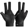 ITECHNIK 1 guanti da biliardo con 3 dita, per stecca da biliardo, unisex, per mano sinistra e destra, colore nero