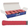 G-Lueck Set di 10 Fasce da Tennis Spessore 0,60 mm | Overgrip per Racchette da Badminton Squash con Nastro Adesivo | Molto maneggevole, Antiscivolo (Nero)