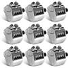 Abiyou 9 PCS Metallo Contatore Manuale,Mano Contatori di Conteggio,Meccanico Contatore della Mano,4 Cifre Metallo Contatore,per Abbinare,Contare,Golf,Tiro,Giri,Conteggio degli Ospiti