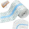 Ourdort Bendé Trasparente Impermeabile, 10cm x 10m Cerotto Impermeabile per Doccia, con 10 Pezzi di Cerotti Impermeabili, Cerotto Fisso Elastico, Rotolo Impermeabile, Antiallergico, per Sport e Doccia
