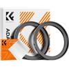K&F Concept 2 pcs Anello Adattatore Step-Up da 49mm a 55mm, Filtro Anello Adattatore con Un Panno di Pulizia