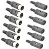 RUNCCI-YUN 12pcs Connettore DIN 4 Pin, Maschio/Femmina per Saldatura, Audio Altoparlanti, per Connettere Sintetizzatori e Tastiere
