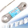 Yimomoyi Filo per Stendere il Bucato da Esterno, 30m Cavo Stendibiancheria per Esterno, Corda per Stendere i Panni Esterno, 4 mm Extra Forte, Resistente Alla Ruggine e Alla Corrosione, Capacità 120 KG (Beige)