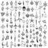 ZAMXHUG Ciondoli per creazione Gioielli - 100 PCS Ciondoli per Creazione di Gioielli Misti Stili retrò Oro Ciondolo Charm per Gioielli Fai da Te per Bracciale Collana Orecchini Creazione di Gioielli
