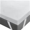 BedStory 8cm Topper Singolo in Memory Foam con Profumo di Lavanda, Coprimaterasso con Angoli Elastici, Morbido e Lavabile (80x190x8 cm）
