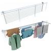 foxydry Stendino da Balcone Ribaltabile, Stendibiancheria da Ringhiera Esterno Resistente in Acciaio inox e alluminio Duo, per terrazzi, balconi e ringhiere - Lunghezza 202 cm (Bianco, 202 cm)