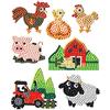 Pracht Creatives Hobby Set di Adesivi Diamond Painting, Motivo Fattoria, Set Artigianale per la creazione di Adesivi con Pietre Glitterate, per Bambini dai 5 Anni in su