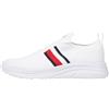 Tommy Hilfiger Modern Runner Knit Stripes Ess Fm0fm04798, Sneaker da corsa Uomo, Bianco, 43