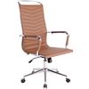 CLP Sedia Ufficio con Braccioli Batley in Similpelle O Vera Pelle I Poltrona Studio Direzionale Ergonomica con Ruote, Colore:Marrone Chiaro, Materiale:Ecopelle