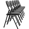 Pro-Tec [pro.tec] 6 sedie da ufficio imbottito - grigio - (Pacchetto risparmio) - Sedia per conferenze, per sala d'attesa