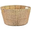 H&H Cesto in Seagrass Tondo con Manici 30x18hcm