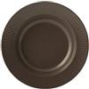 H&H Quebec Set Piatti Fondi, Ceramica Stoneware, Marrone, 6 Unità