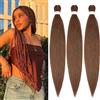 YDDM Capelli Per Treccine Africane Castano Chiaro Extension Treccine Texture Yaki Easy Install per Principianti 20 Pollici 3 Pezzi Capelli Leggeri e Naturali per Box Braids, Twist e Crochet