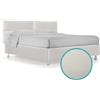 BiBi Relax | Sommier Matrimoniale Contenitore, Con 4 Pannelli Testata, Tessuto Ecopelle, 160 x 190 cm, Colore Bianco, Made in Italy